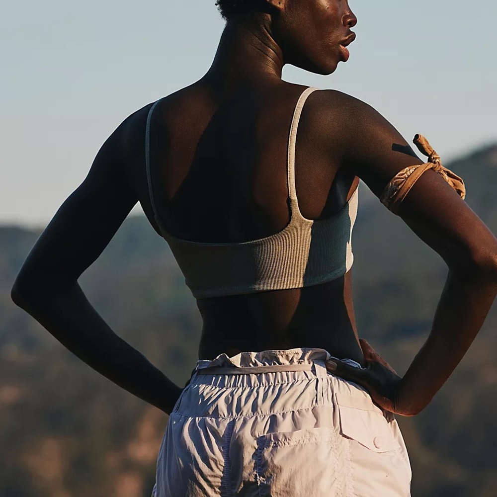 Free People Tighten Up Mini Bra in Heather Grey - Picture 2 of 8